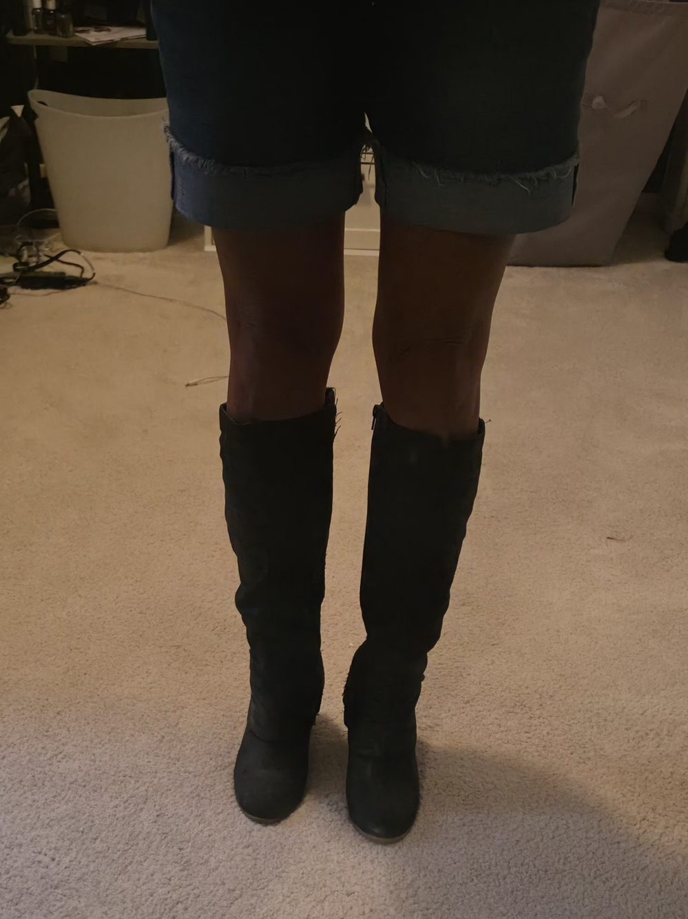 Women's Black Knee-High Boots - Classic Everyday Style